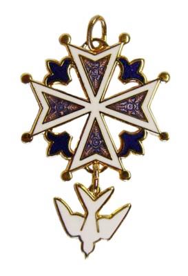 vision-image1 Historic Huguenot cross pendant with a descending dove